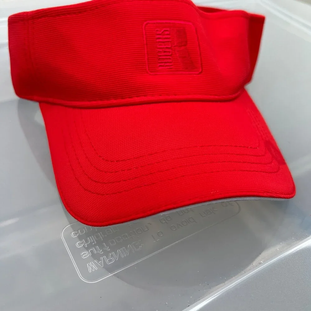 Antigua Rogers Visor Mens Adjustable Red‎ Strap Cap Farm Equipment Seed Tractor